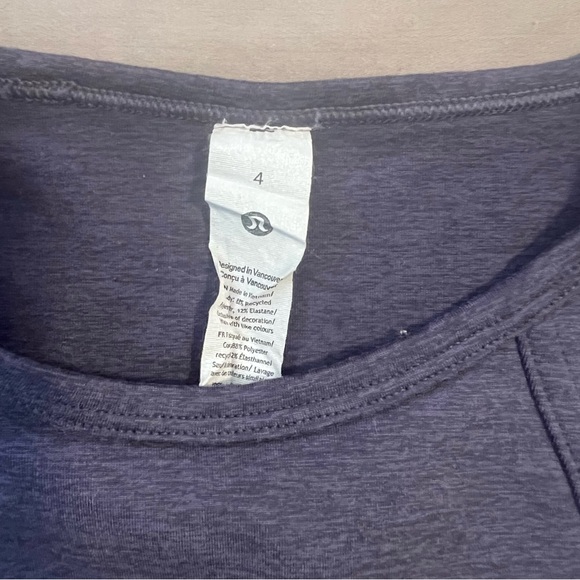 Lululemon Athletica Dark Blue Crop Athletic Tank - Picture 2 of 3